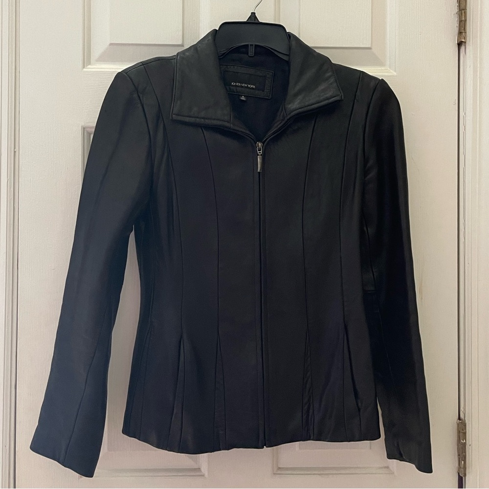 Jones New York Leather Coat